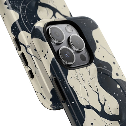 Organic Fluid Silhouettes with Cosmic Depth iPhone 15 | Tough+ Phone Case