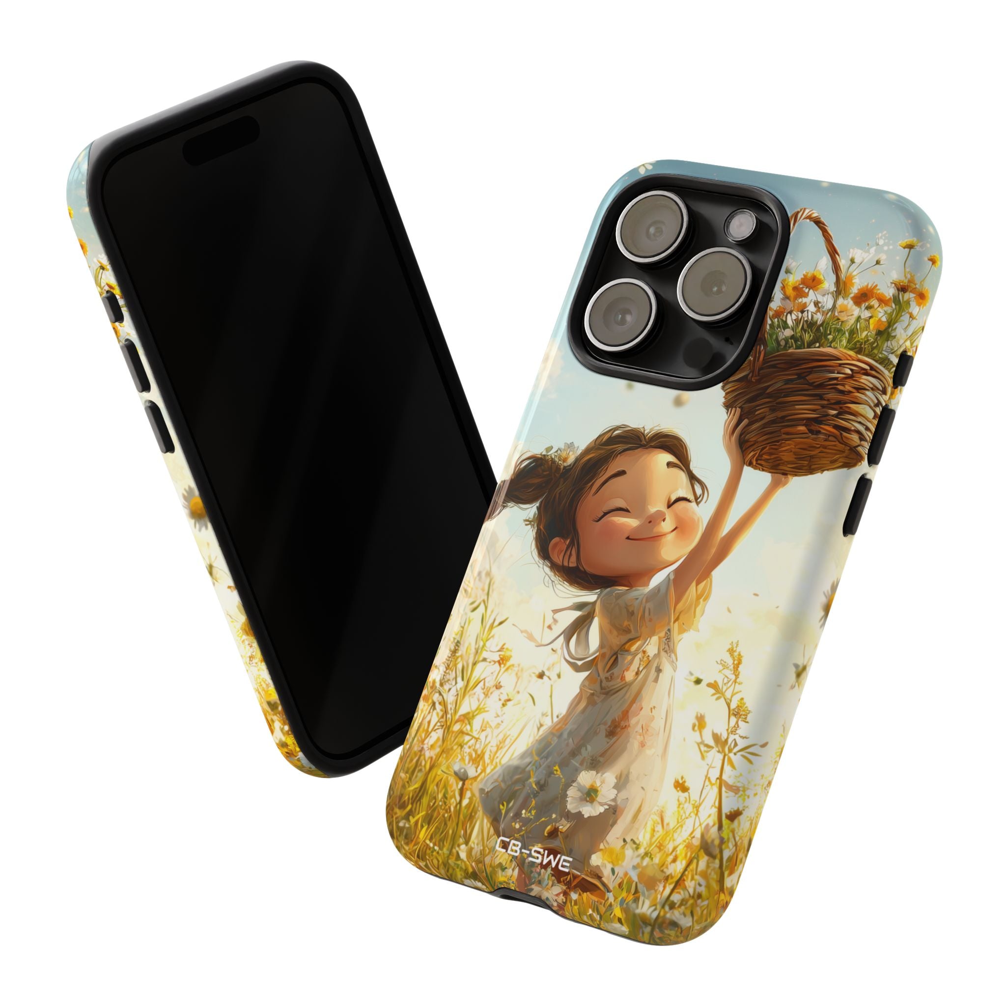 Joyful Girl Leaps - iPhone Case