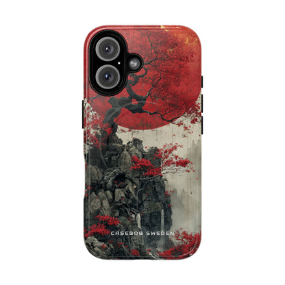 Zen Serenity in Red Harmony iPhone 16 | Tough+ Phone Case