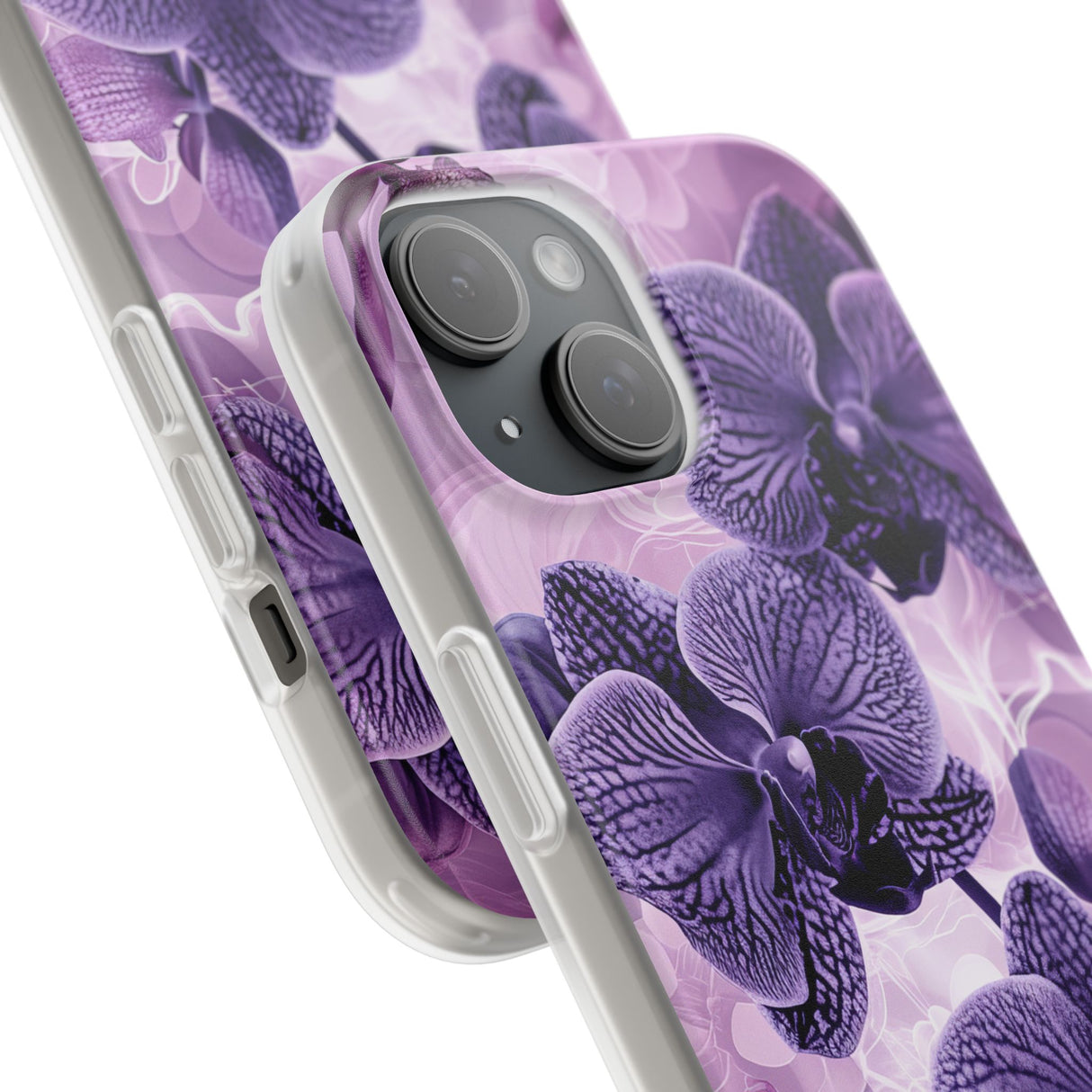 Strahlendes Orchideen-Design | Handyhülle für iPhone (flexible Hülle) 