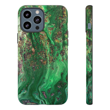 Green Sparkle Ink Art - Protective Phone Case