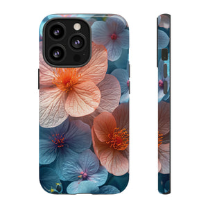 Bright Blue Floral Serenity - Protective Phone Case