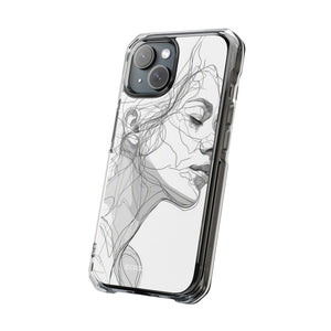 Ethereal Contours - Phone Case for iPhone (Clear Impact - Magnetic)