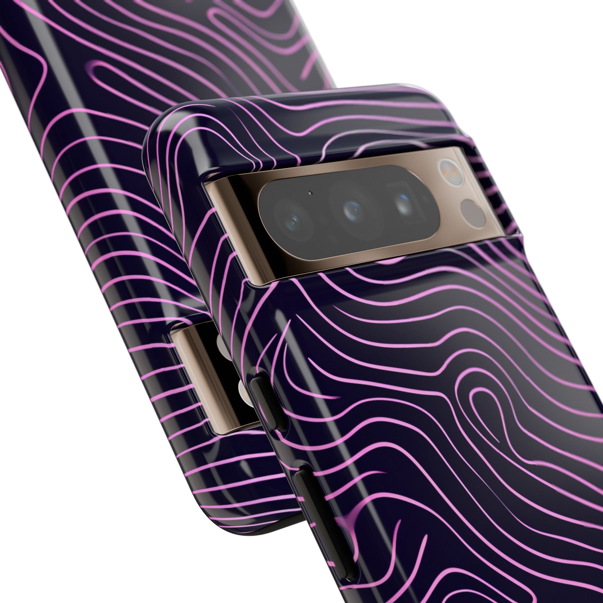 Purple Line Minimalism - Protective Phone Case