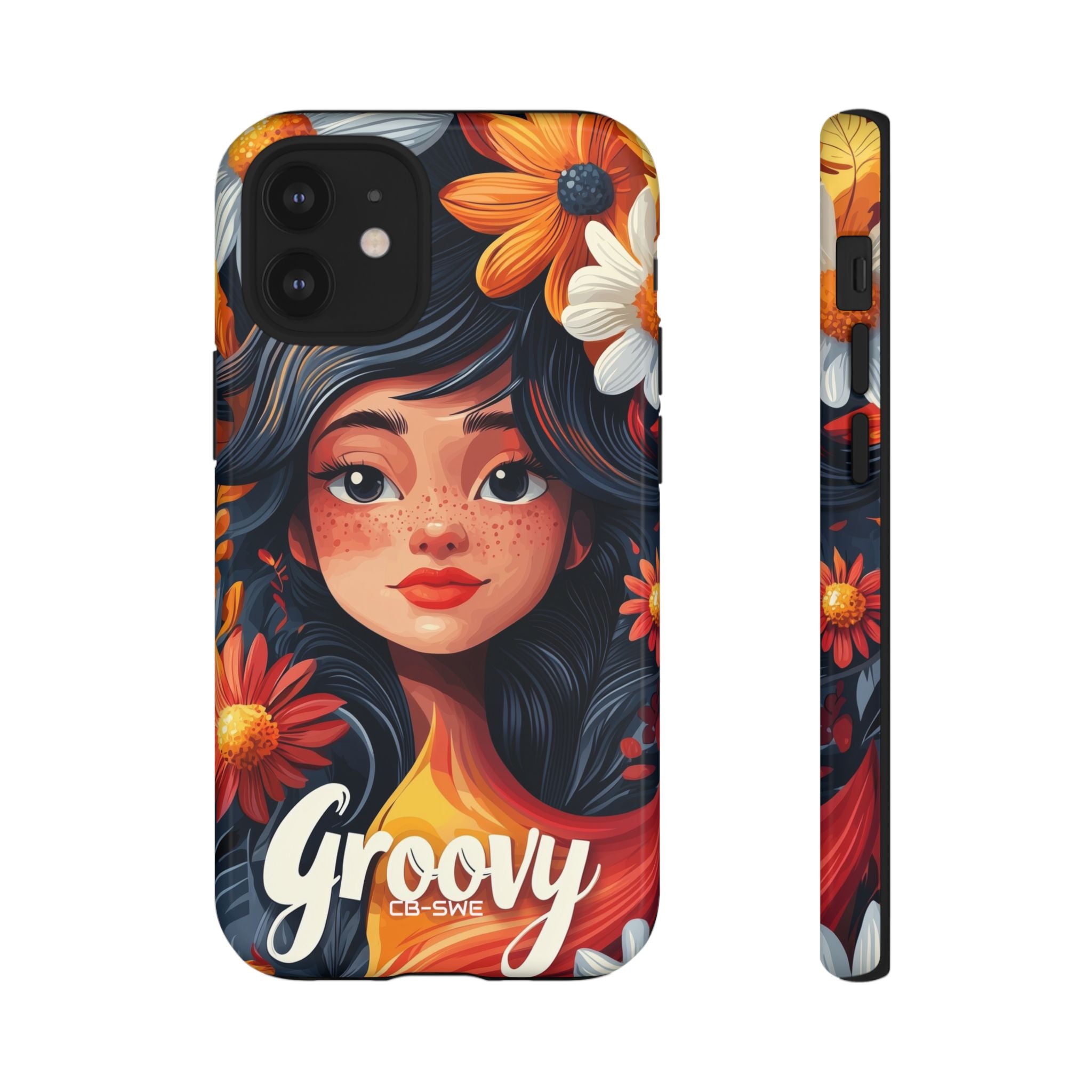 Floral Girl Smiles - iPhone Case