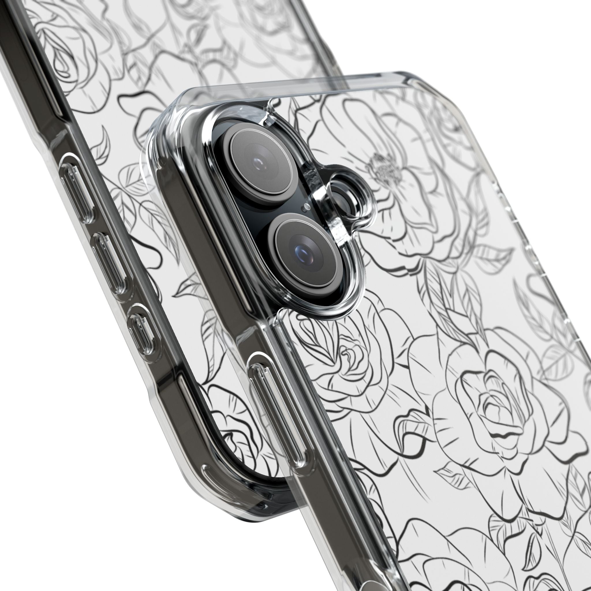 Intricate Rose Sketches iPhone Case - Impact