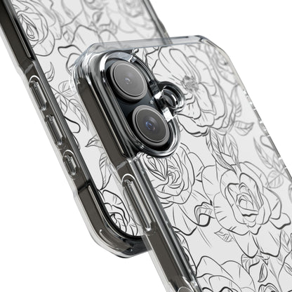 Intricate Rose Sketches iPhone Case - Impact