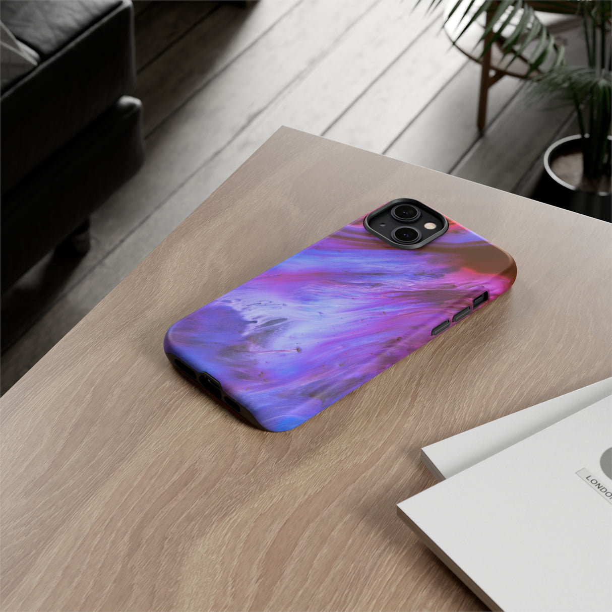 Purple Cosmos Ink Art iPhone Case (Protective) Phone Case