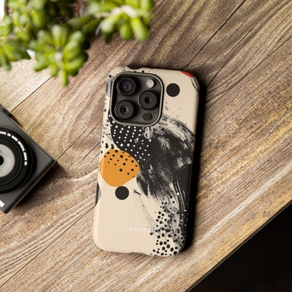 Black Dot Elegance - Protective Phone Case