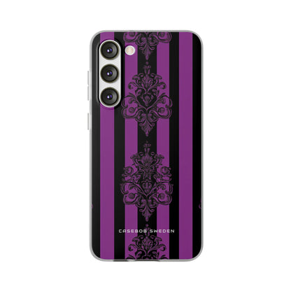 Gothic Elegance with Vertical Stripes and Ornamental Motifs Samsung S23 - Flexi Phone Case