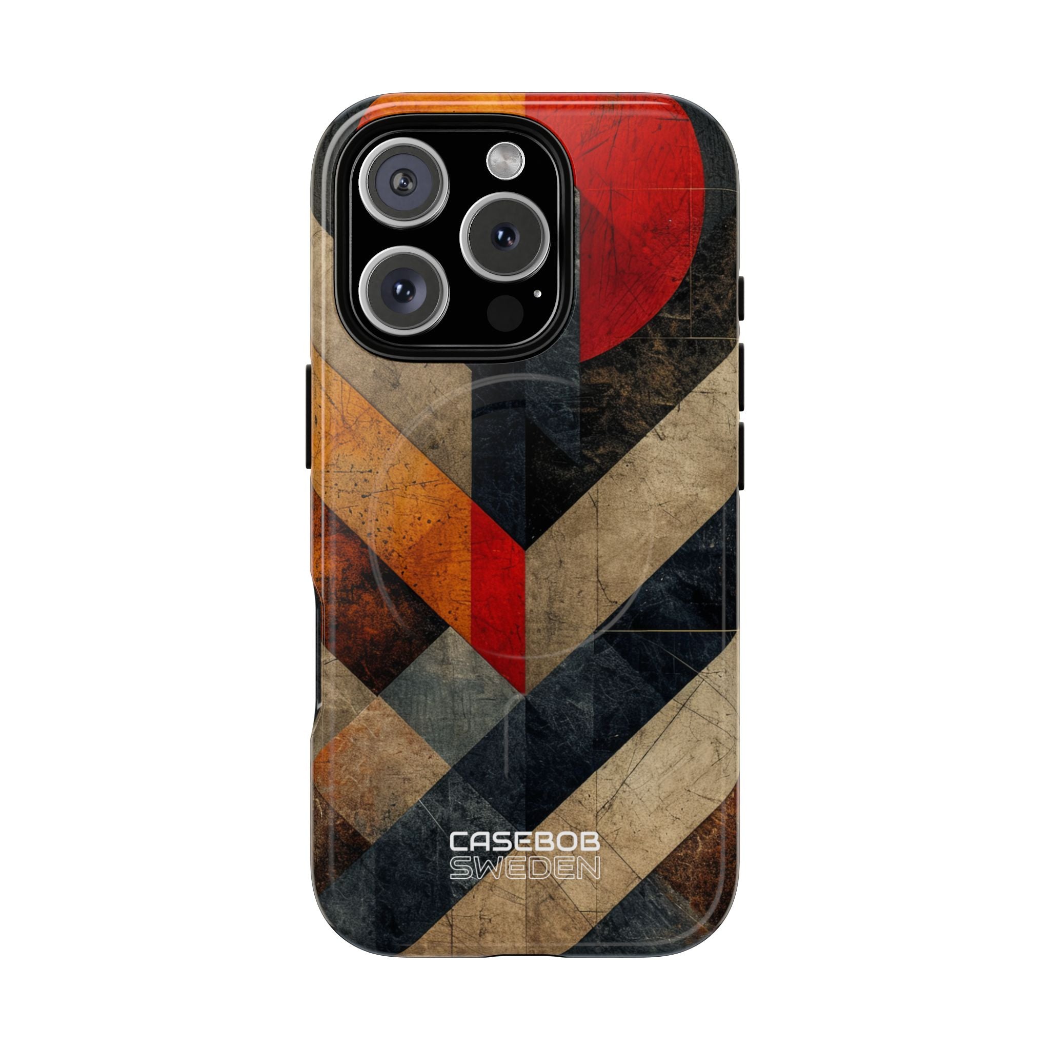 Crimson Circle Geometry iPhone 16 - Tough+
