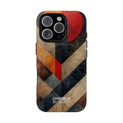 Crimson Circle Geometry iPhone 16 - Tough+