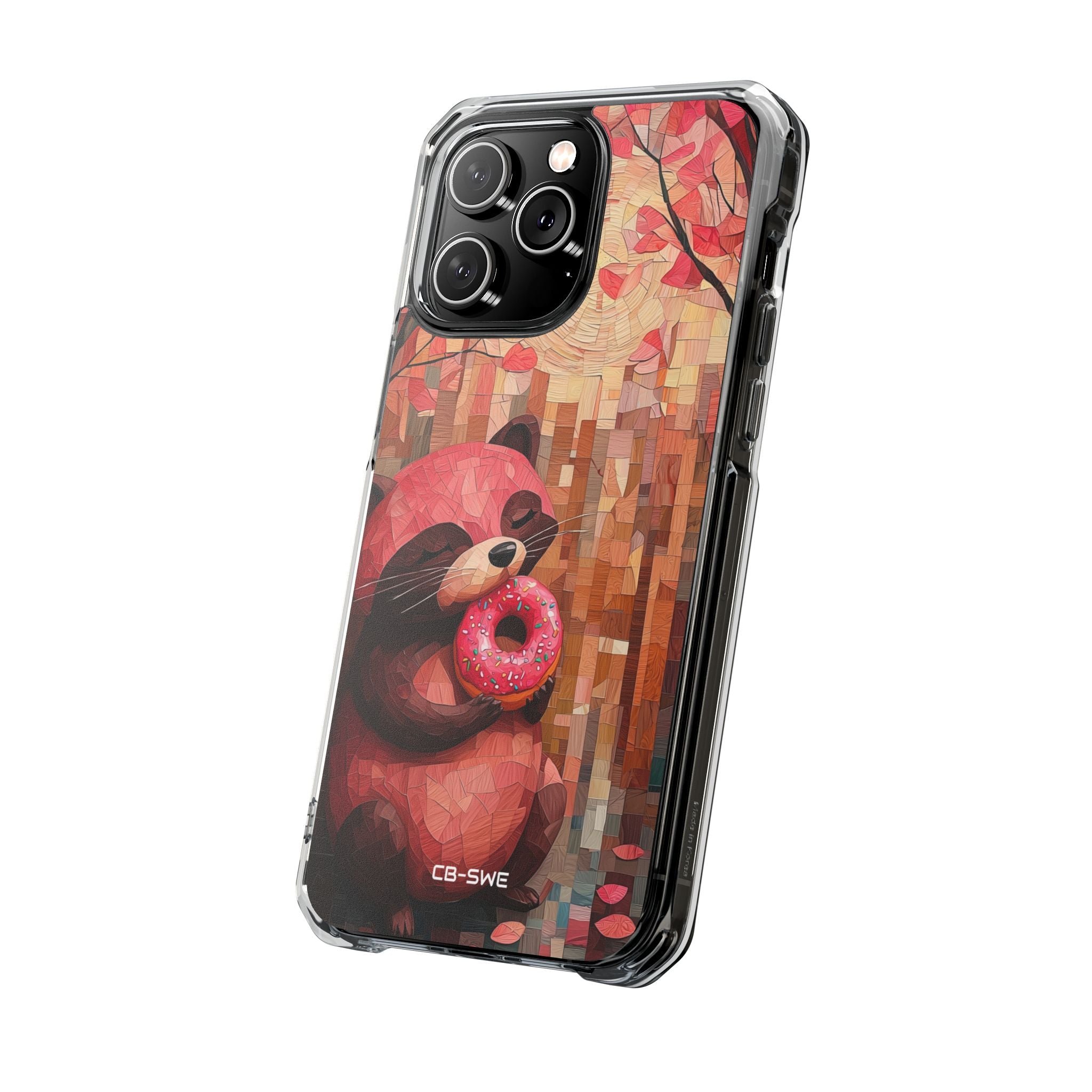 Raccoon Holds Donut iPhone Case - Impact