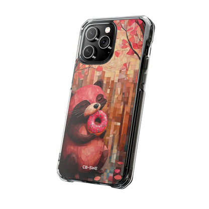 Raccoon Holds Donut iPhone Case - Impact