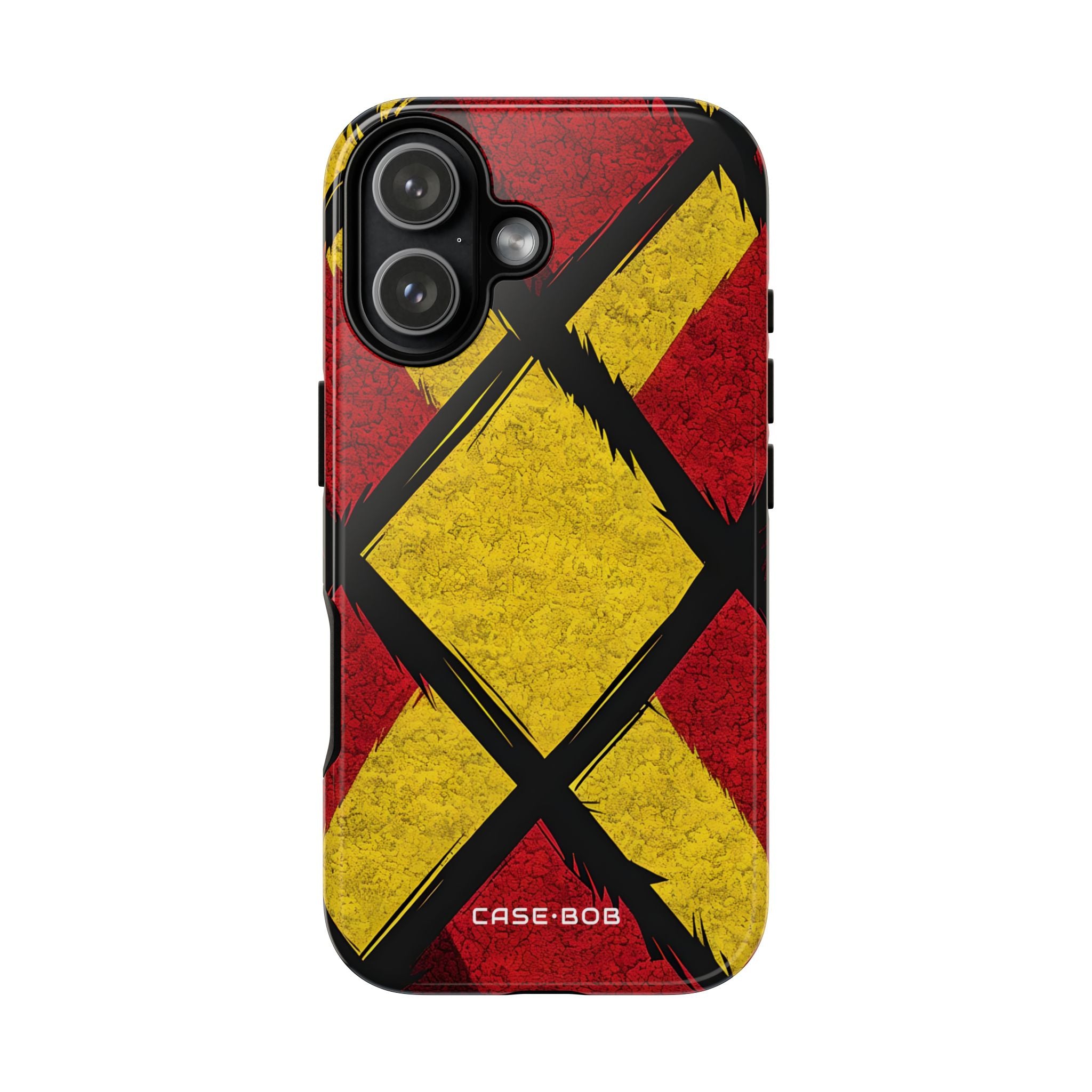 Cracked Diamond Grid iPhone 17 Case - Tough