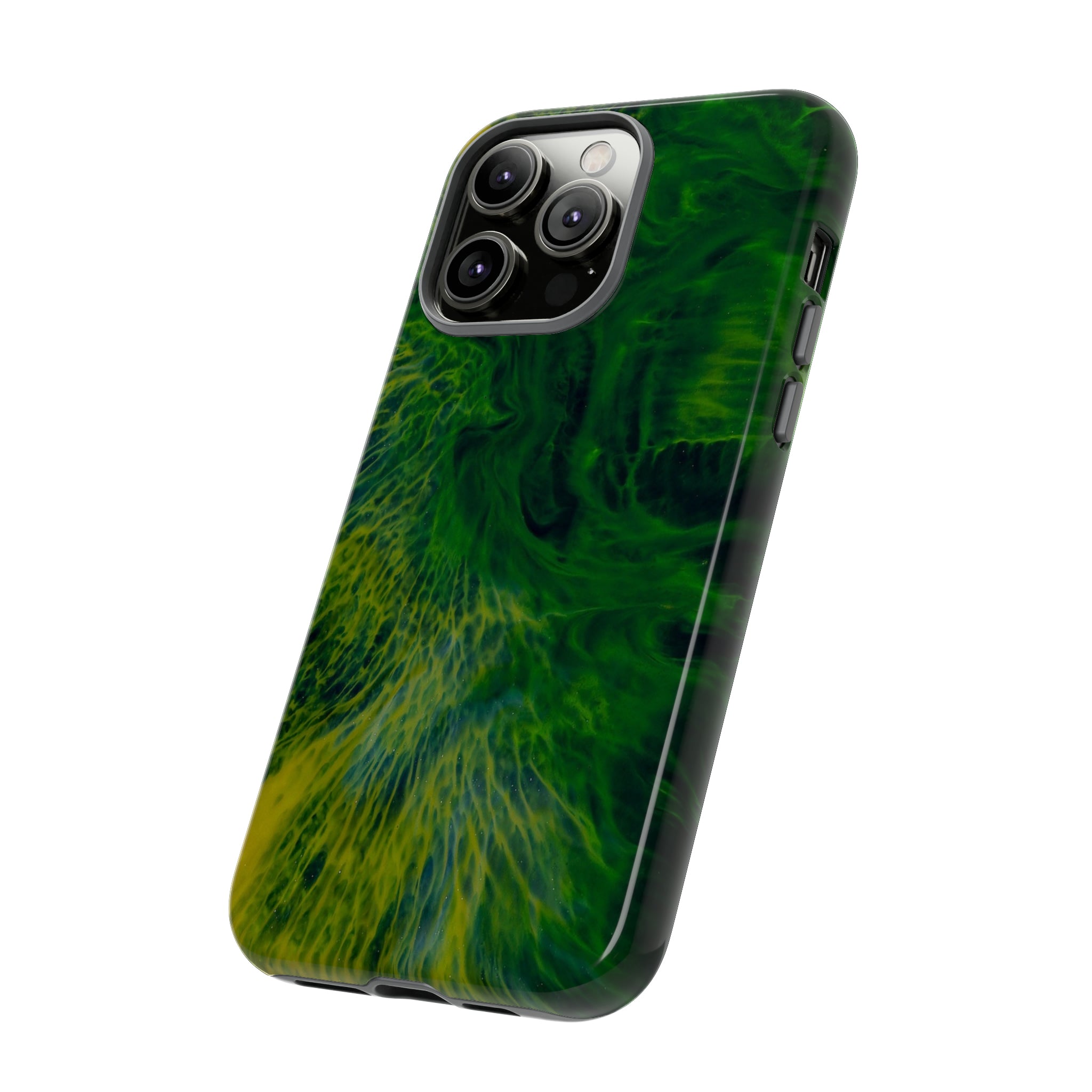 Dark Green Ink Art - Protective Phone Case