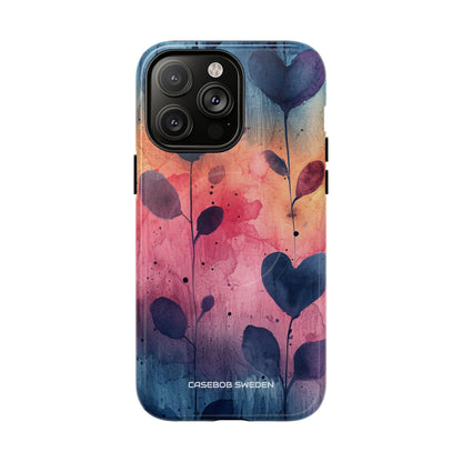 Watercolor Heart Art - Tough + MagSafe® iPhone 14 Phone Case