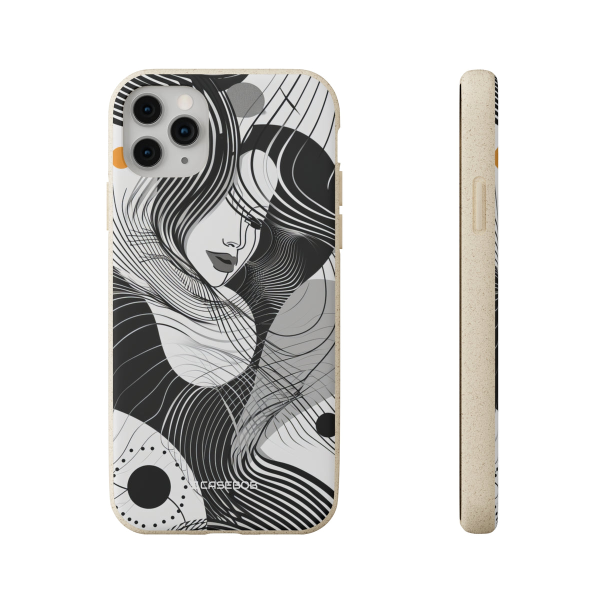 Fluid Noir Rhythm | Biodegradable Phone Case