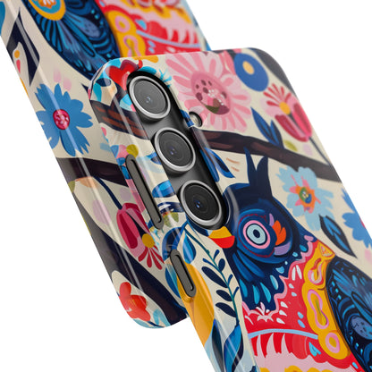 Whimsical Vintage Owl with Floral Charm Samsung S24 - Slim Phone Case