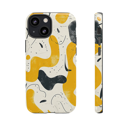 Yellow Linear Harmony - Protective Phone Case