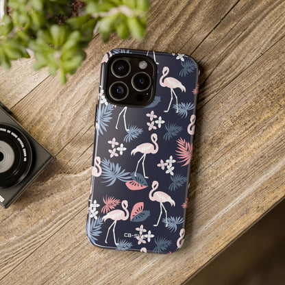 Flamingos Dance Playfully - iPhone Case