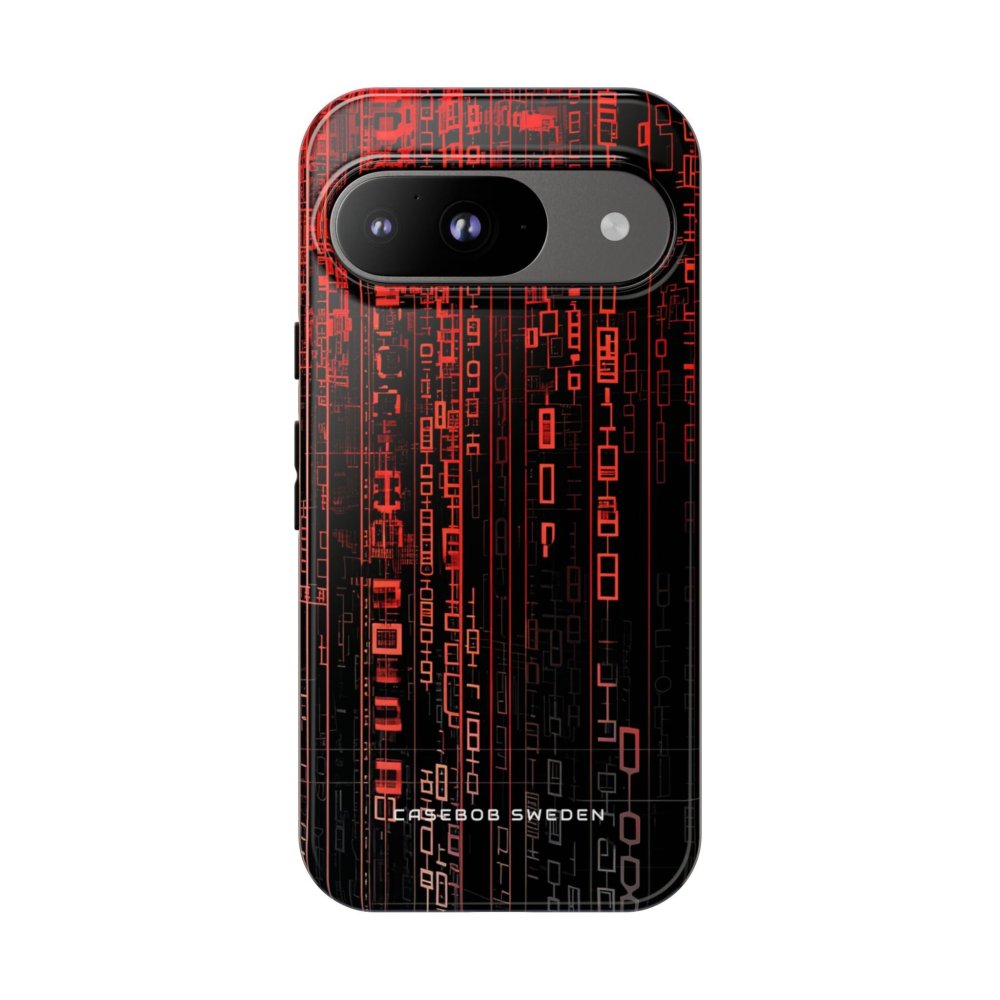 Red Gradient Matrix Contrast Google Pixel 9 - Tough Phone Case