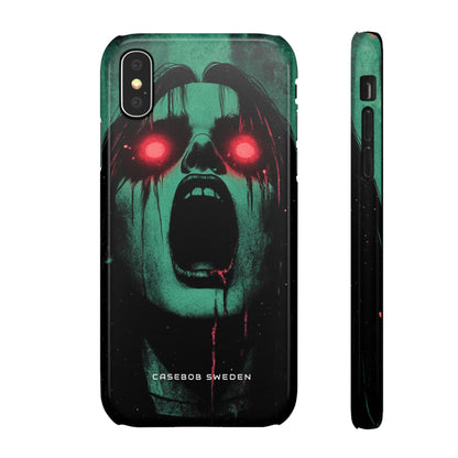 Haunting Glow of Gothic Eyes  iPhone X - Slim Phone Case