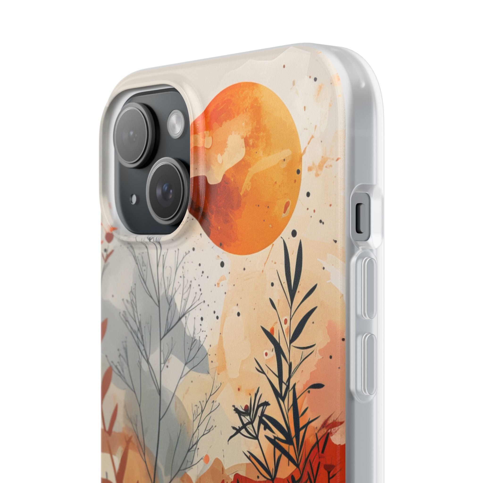 Orange Solstice iPhone 15 Plus Case - Soft