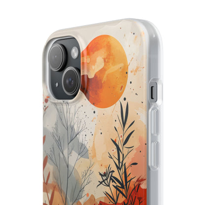Orange Solstice iPhone 15 Plus Case - Soft