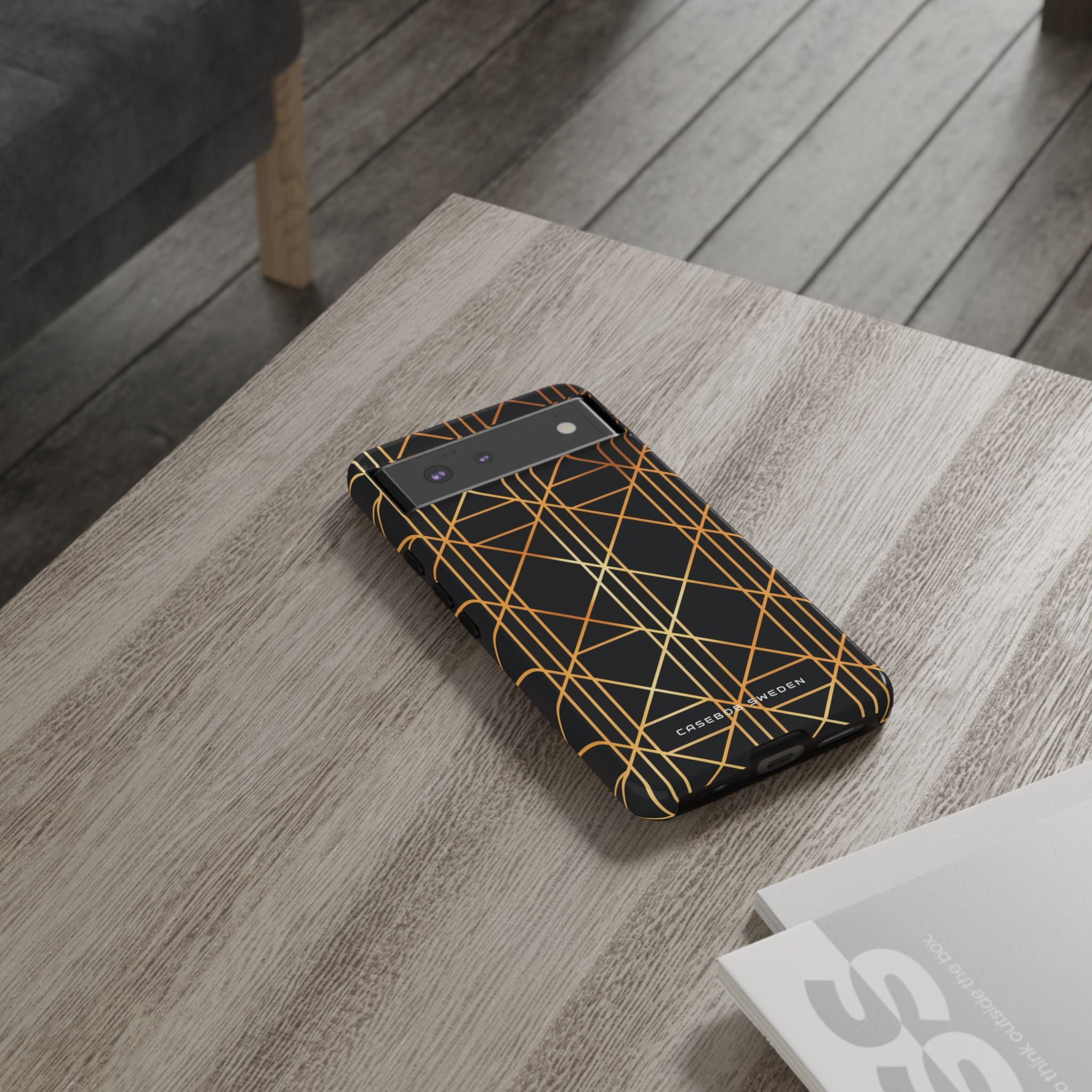 Golden Geometric Elegance Google Pixel 6 - Tough Phone Case