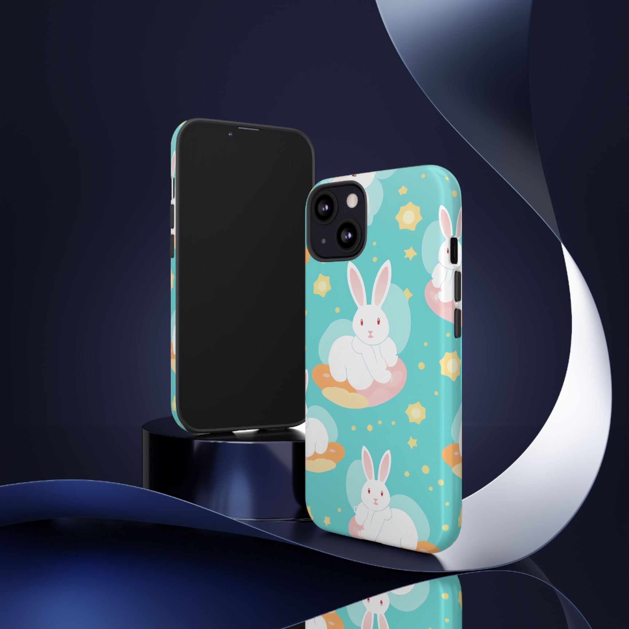 Bunnies Float Dreamily - iPhone Case