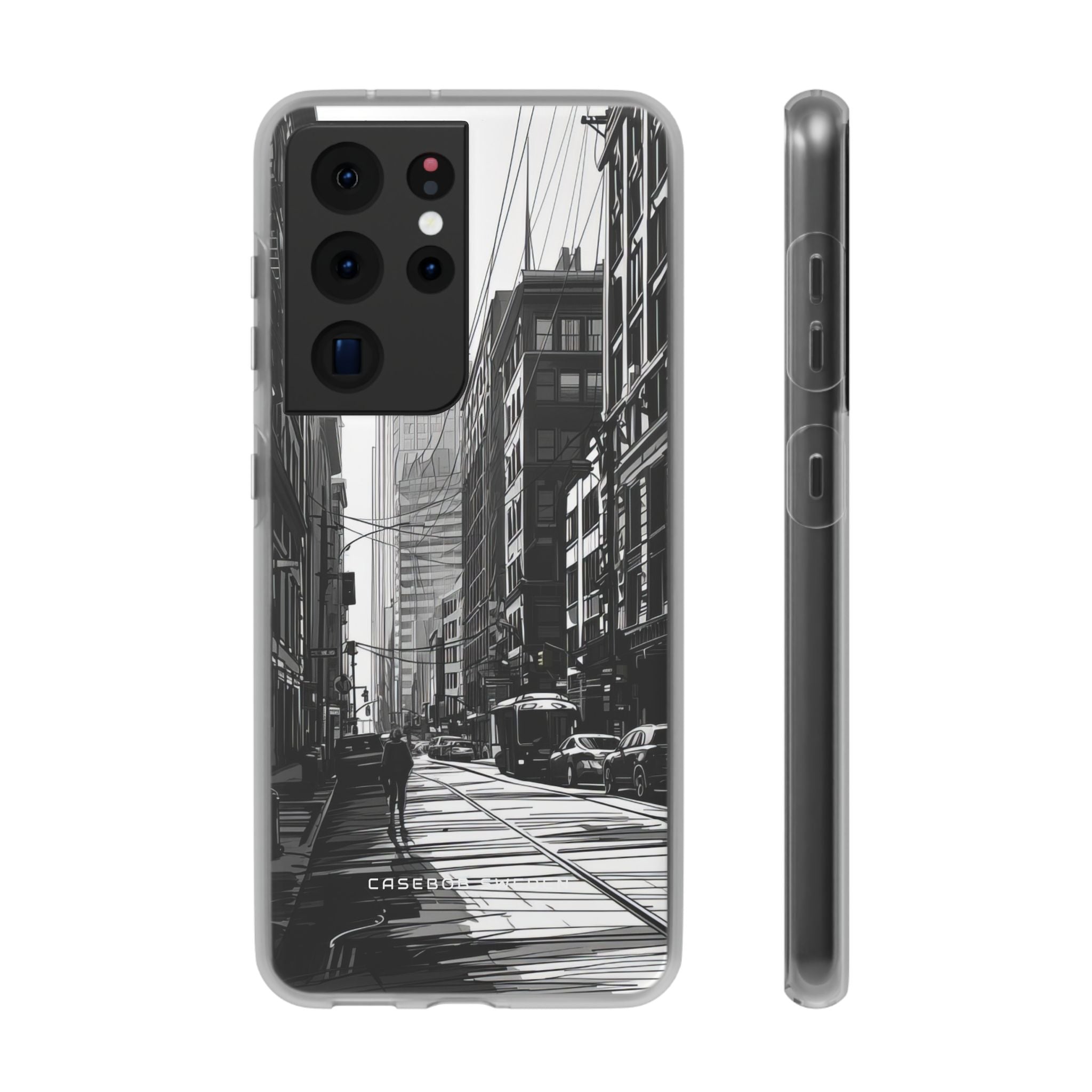 Urban Cityscape Line Perspective Samsung S21 - Flexi Phone Case