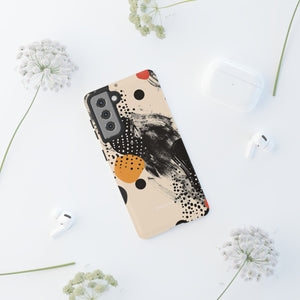 Black Dot Elegance - Protective Phone Case