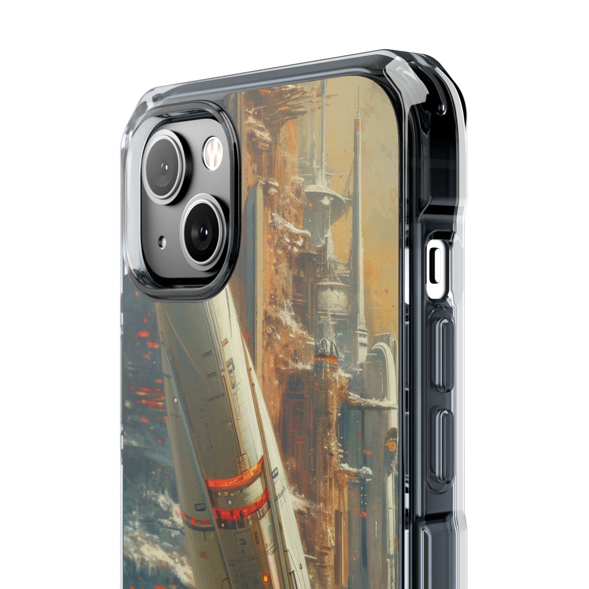 Futuristic Forest Voyage iPhone 14 - Impact Clear+