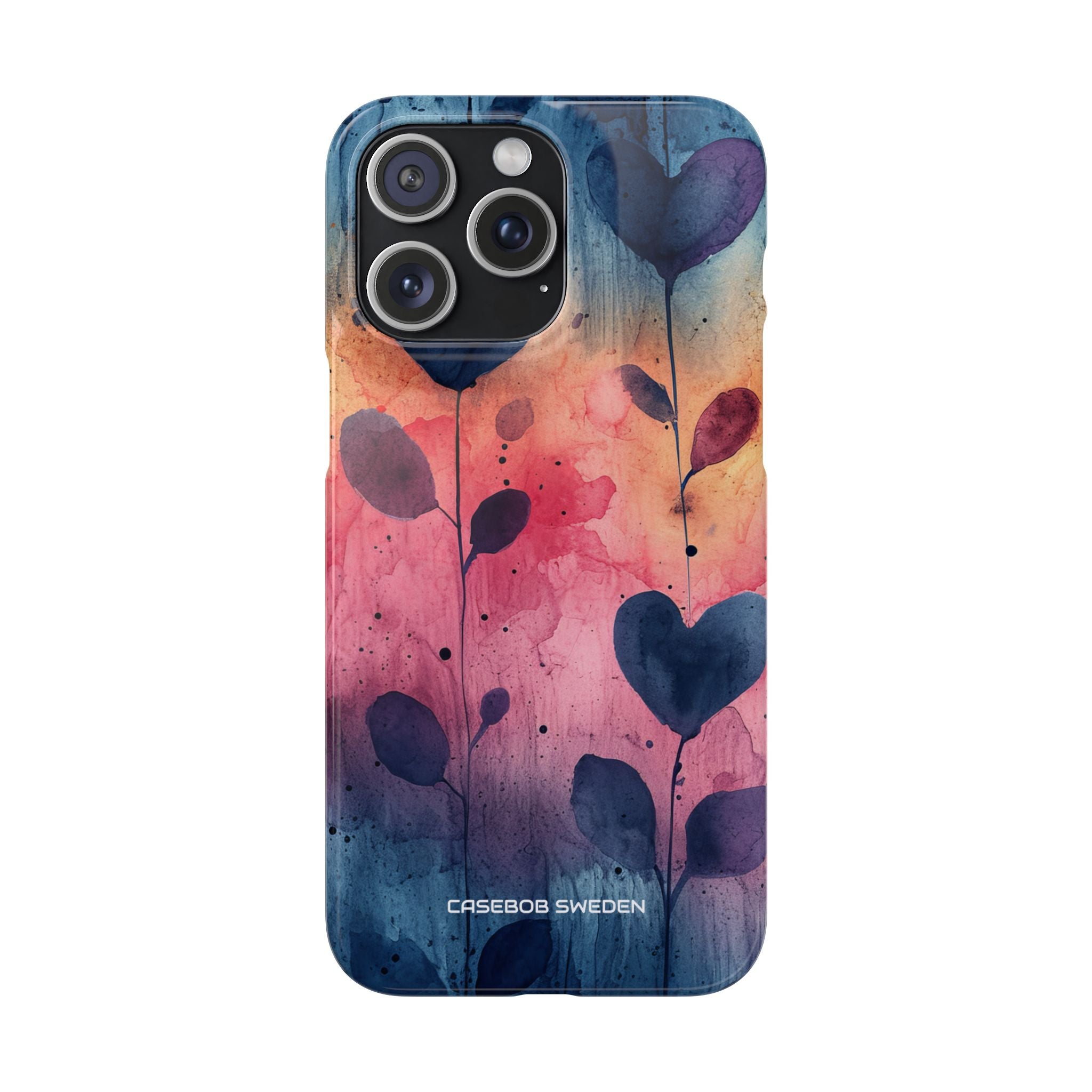 Watercolor Heart Art - Slim iPhone 15 Phone Case