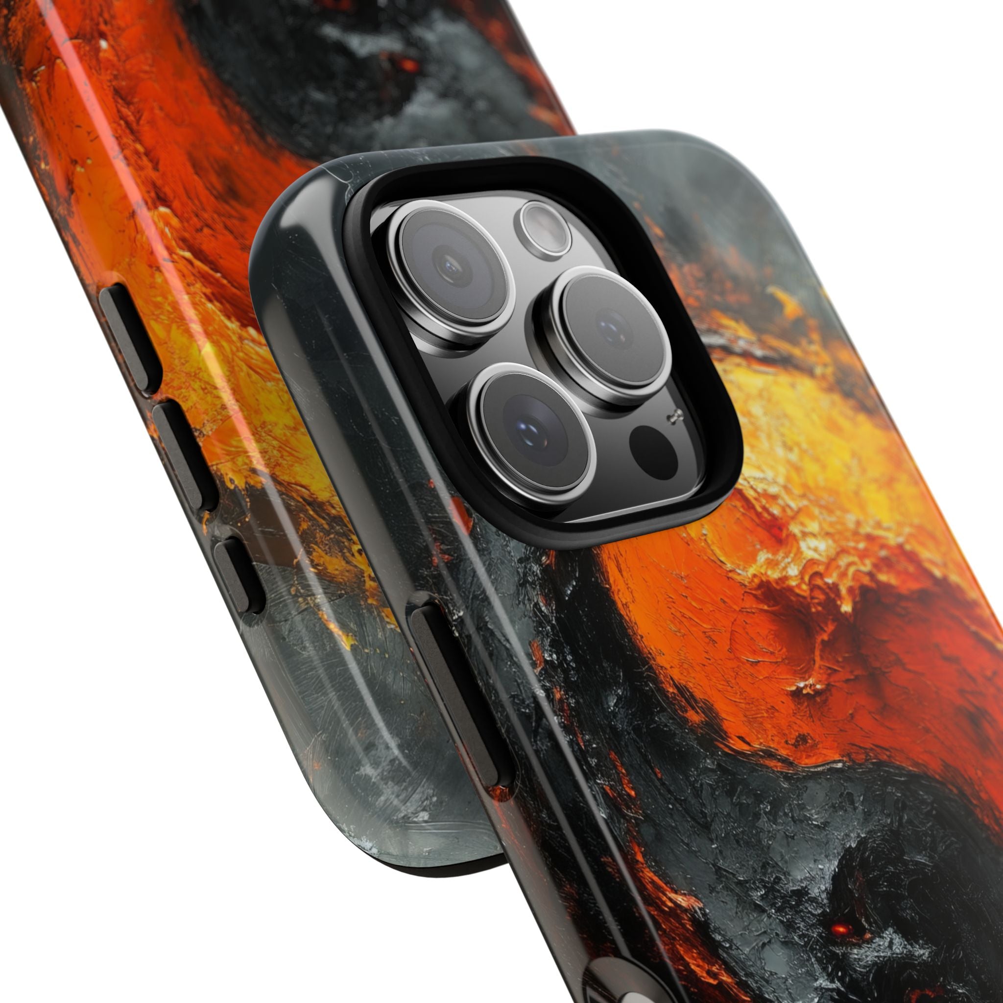 Fiery Yin Yang iPhone 16 Pro Case - Tough