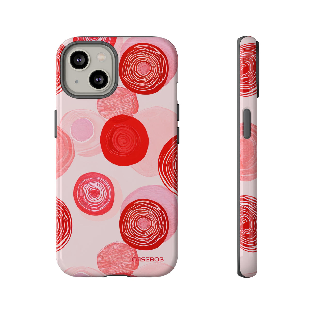 Crimson Circle Minimalism - Protective Phone Case