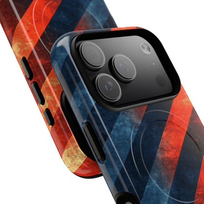 Diagonal Stripes Blaze iPhone 17 Pro Case - Tough+