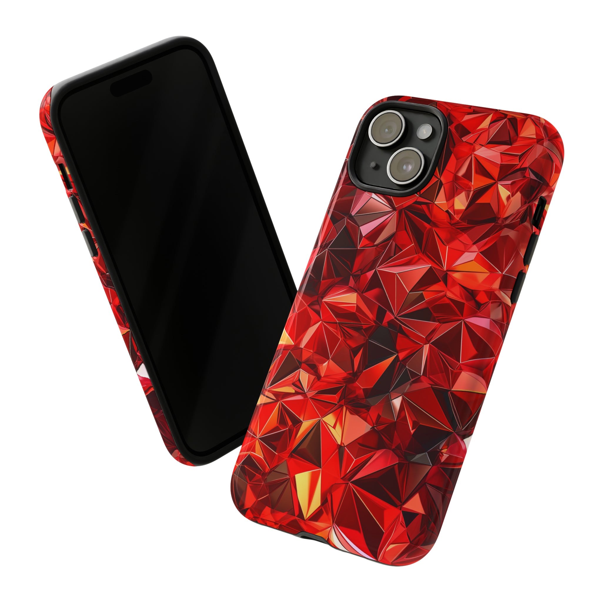 Geometric Red Fusion - Protective Phone Case