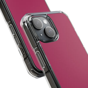 Maroon | Phone Case for iPhone (Clear Impact Case - Magnetic)