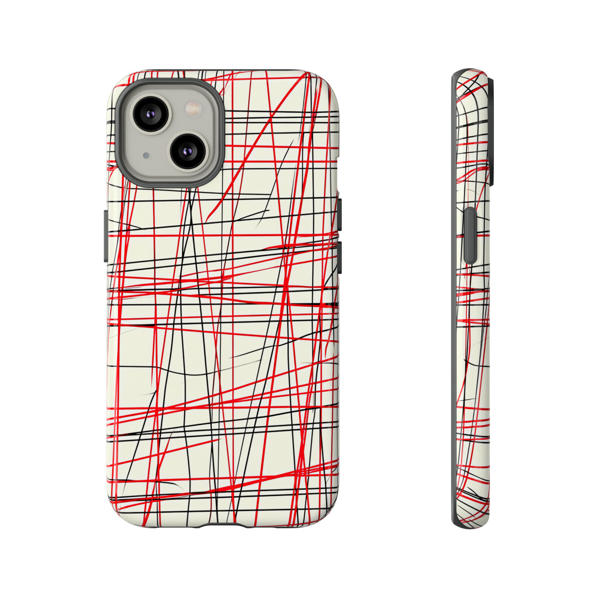 Red Line Minimalist - Protective Phone Case