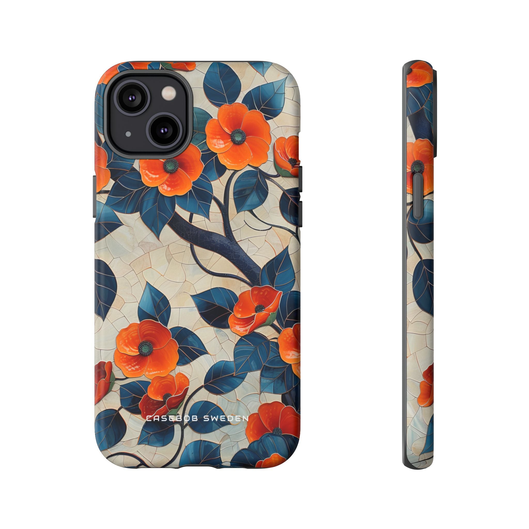 Orange Blossoms Mosaic Harmony iPhone 14 - Tough Phone Case