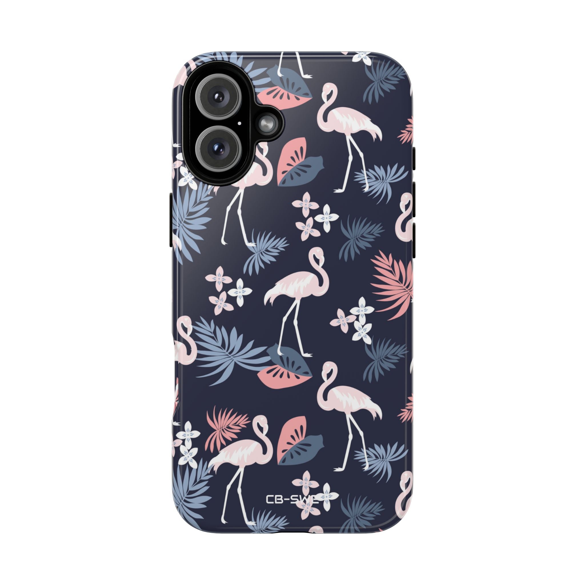 Flamingos Dance Playfully - iPhone Case