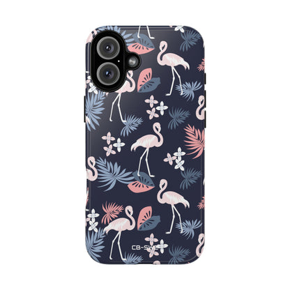 Flamingos Dance Playfully - iPhone Case