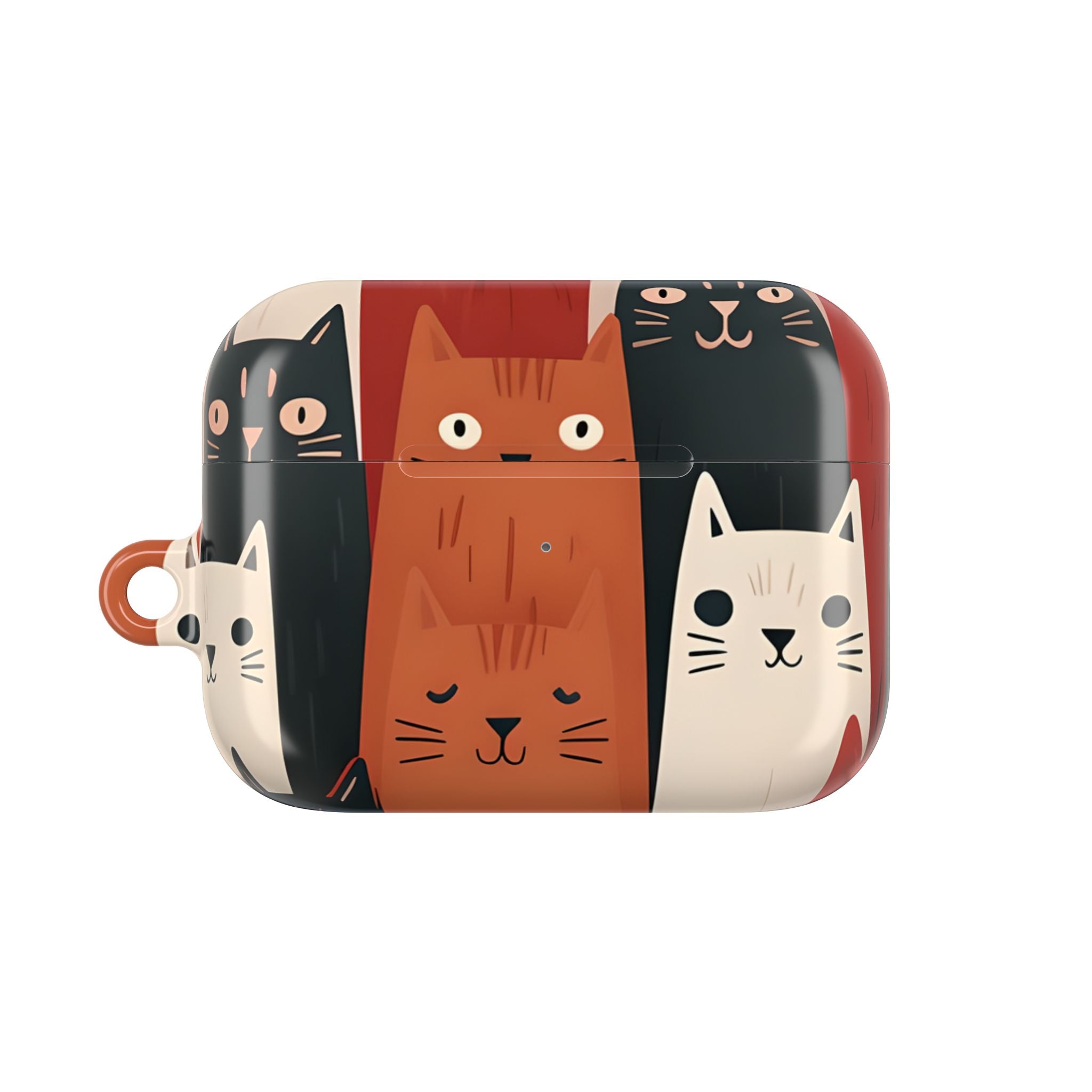 Cat Columns Orange - AirPods Case