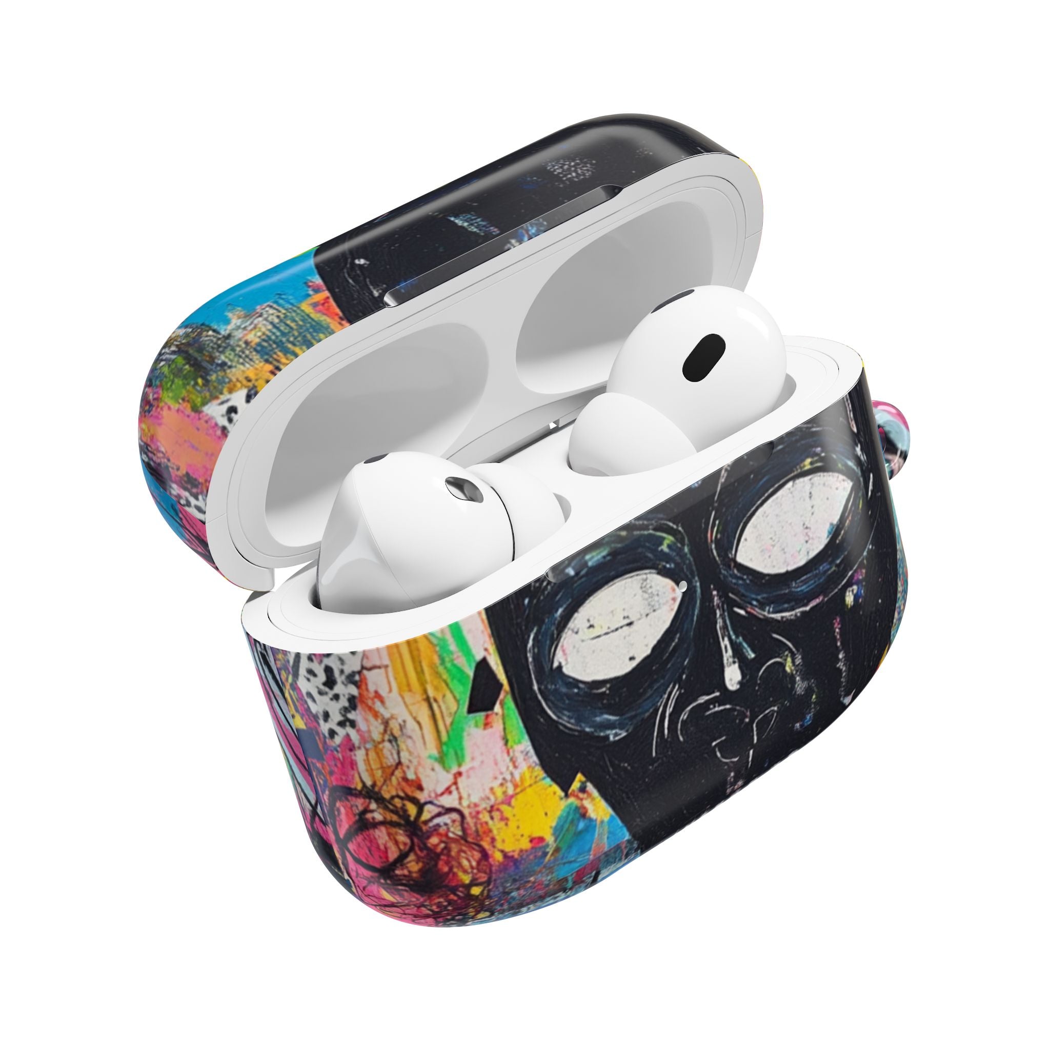 Neon Skull Burst - AirPods Case