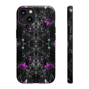 Purple Grid Mirage - Protective Phone Case