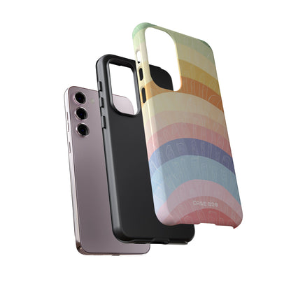 Pastel Rainbow Bands Samsung S23 Plus Case - Tough