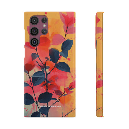 Yellow Botanical Splash - Slim Samsung S22 Phone Case