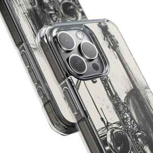 Jazz Ink Expressions - Phone Case for iPhone (Clear Impact - Magnetic)